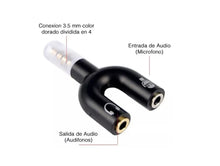 Mini Cable Divisor De Audio Y Microfono 3.5 Mm