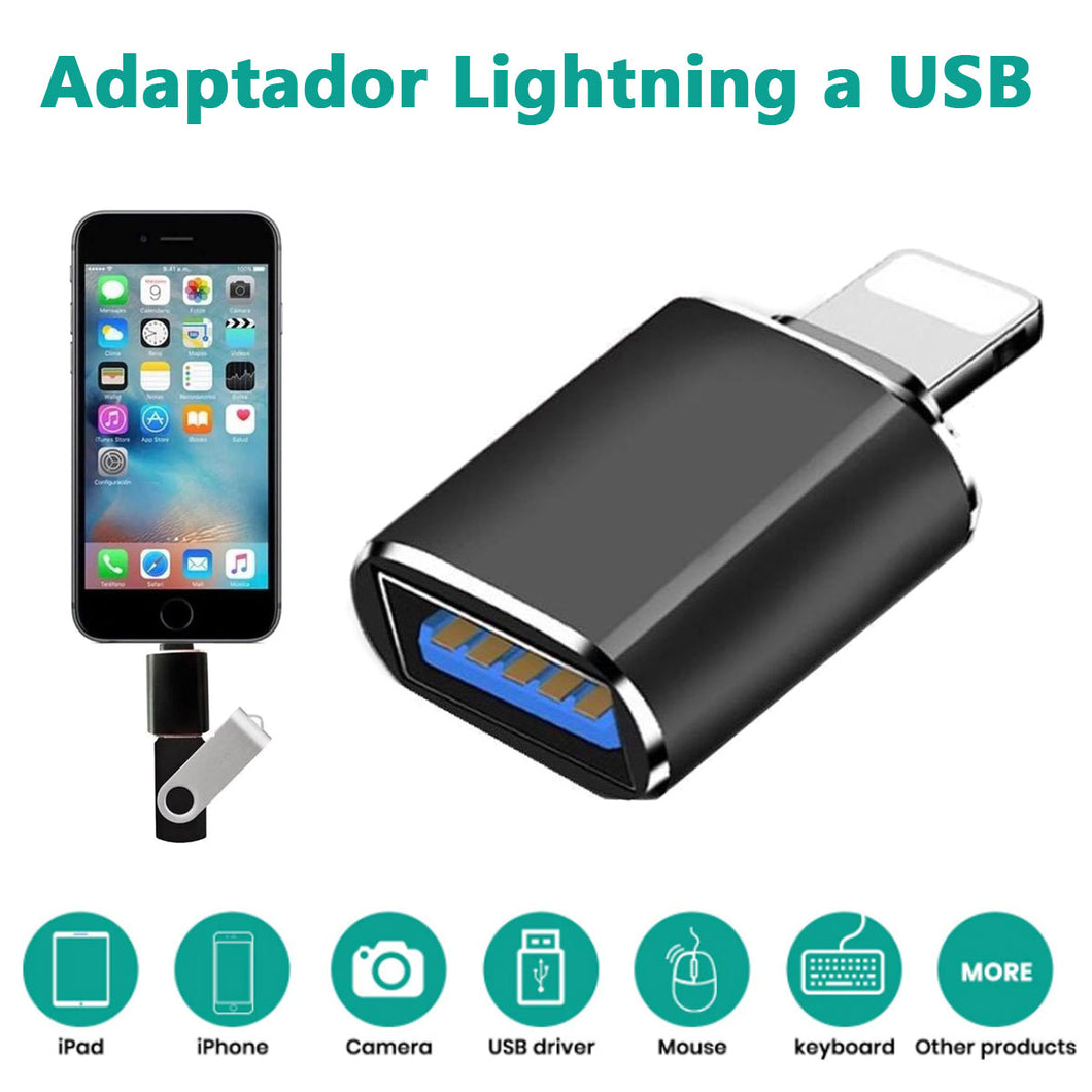 Adaptador Lightning a USB. Para iPhone & iPad – DantronicsMX